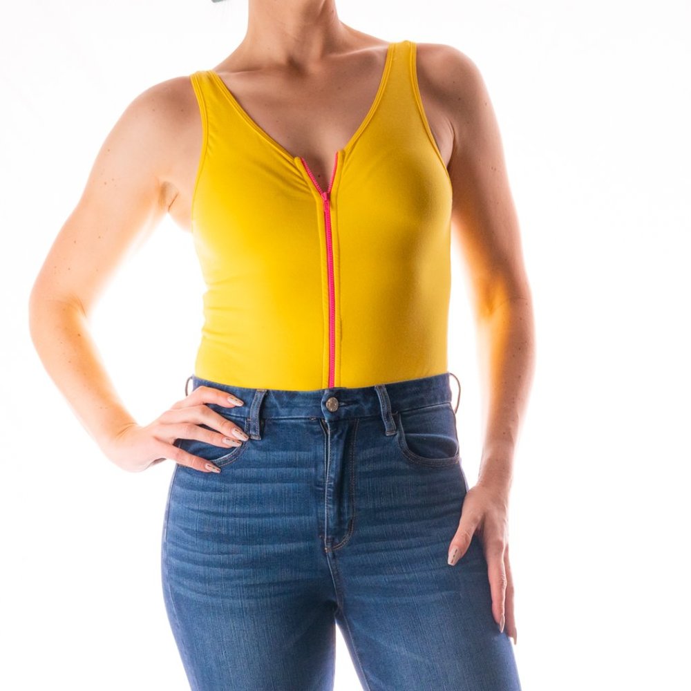 American Apparel Yellow Bodysuit
